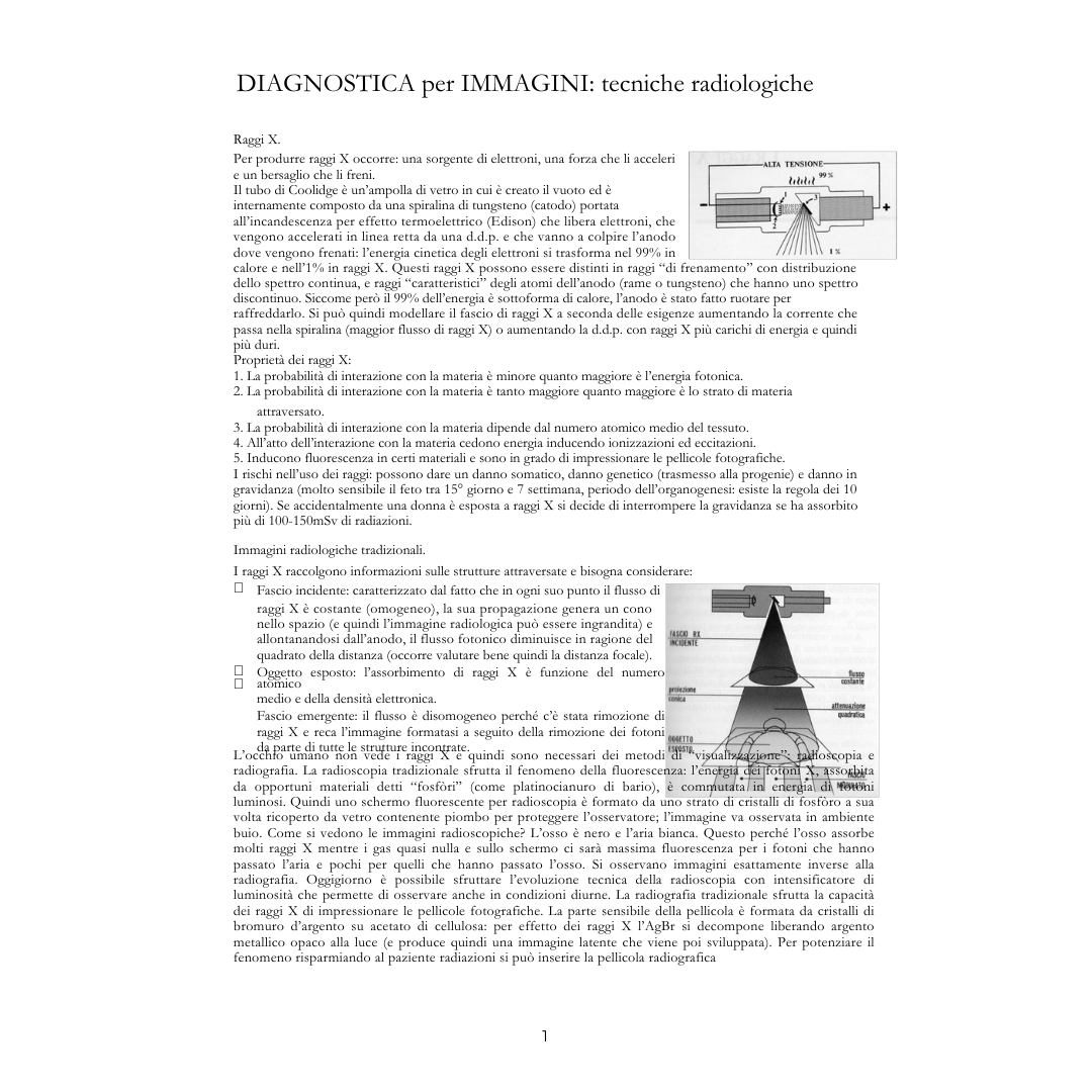 Appunti | Diagnostica per immagini