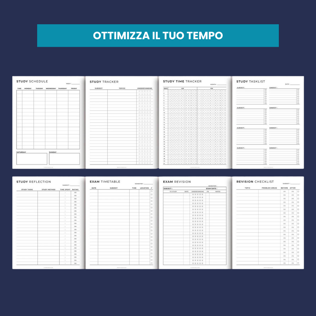 Il Pianificatore di studio Essenziale