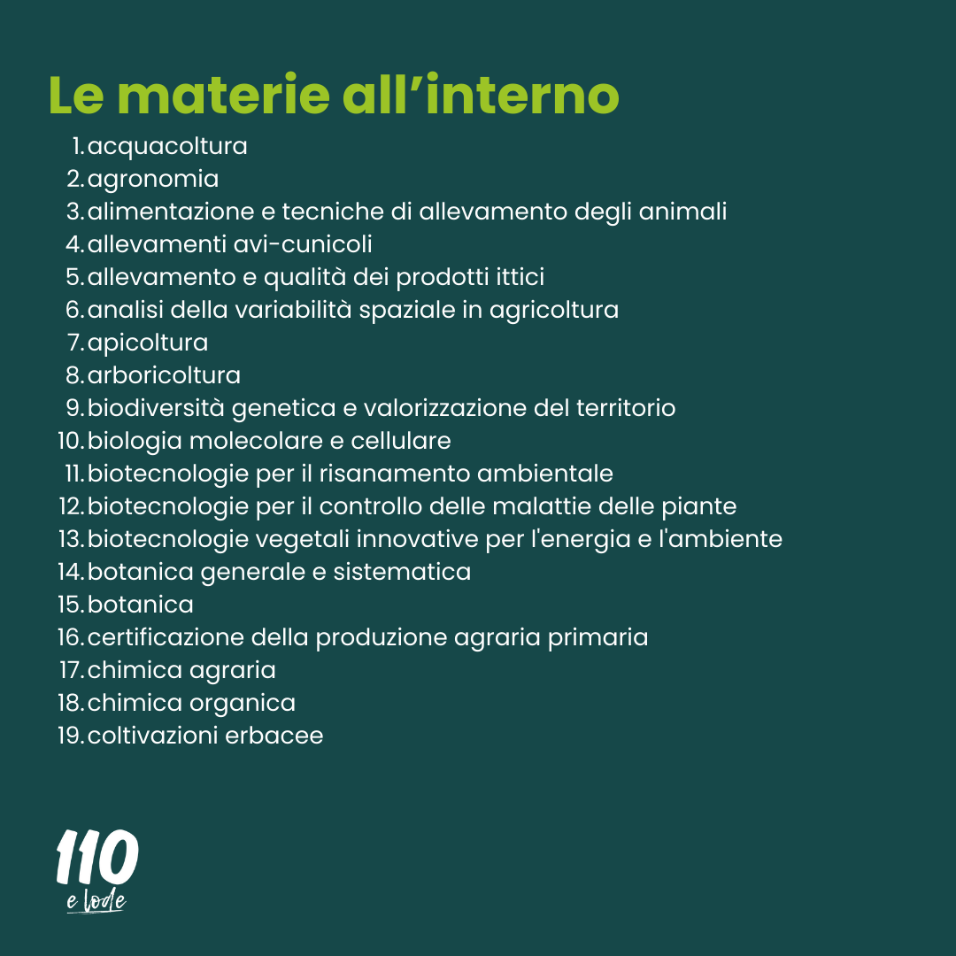 Il Pacchetto "tutto in uno" per superare qualsiasi esame di Scienze Agrarie