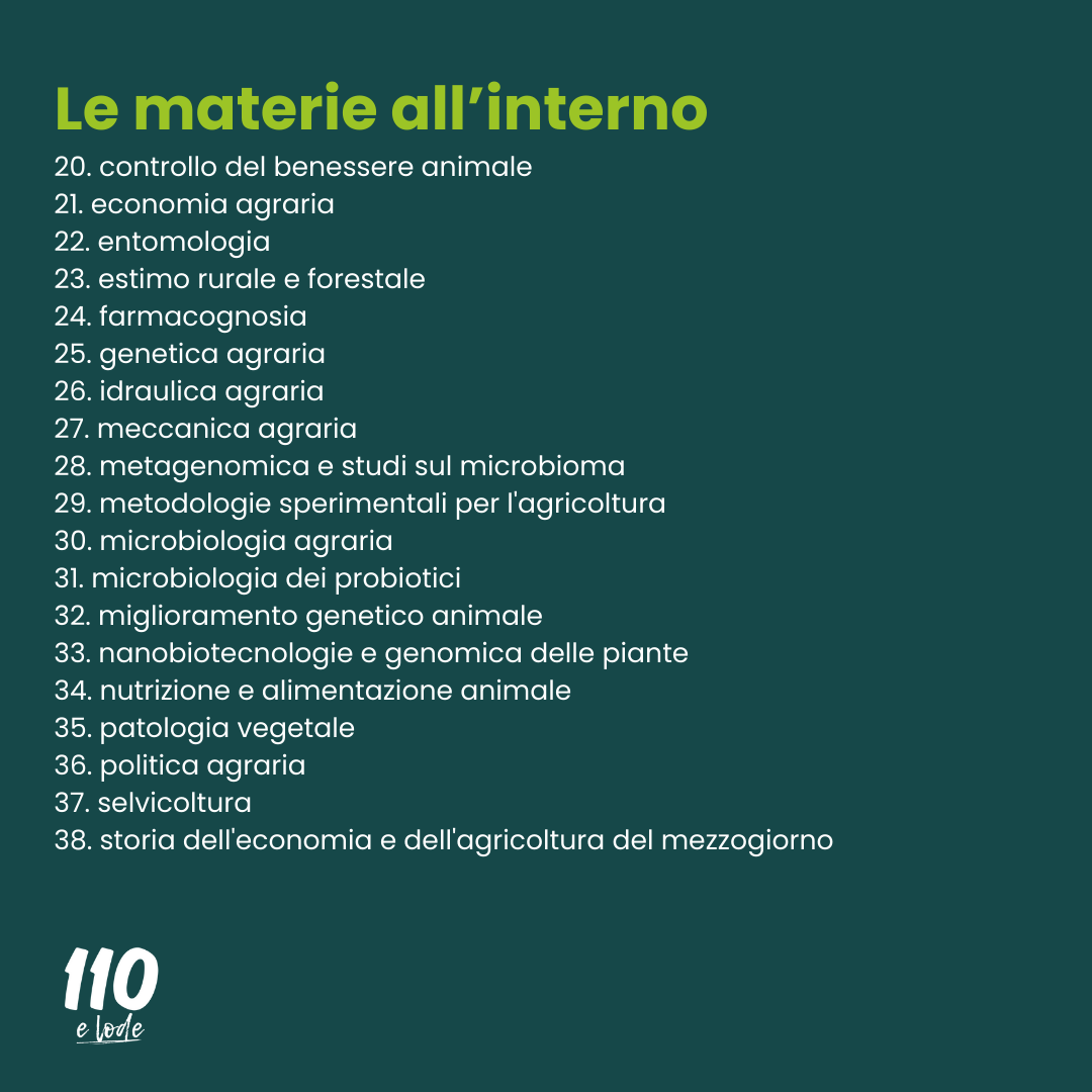 Il Pacchetto "tutto in uno" per superare qualsiasi esame di Scienze Agrarie