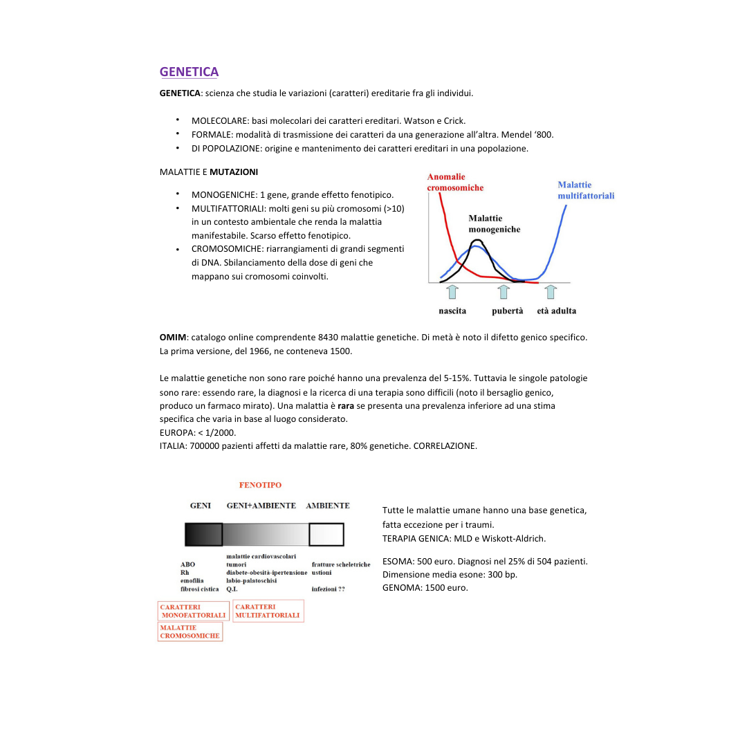 Appunti | Genetica