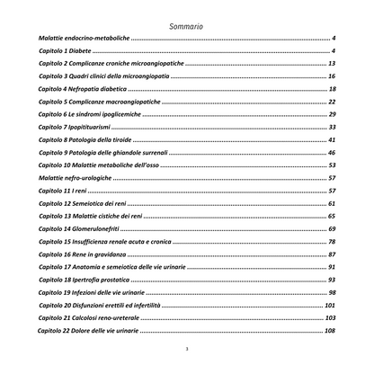 Appunti | Sistematica delle malattie endocrino-metaboliche e nefro-urologiche